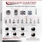 Service Caster 2'' Floor Safe Black Hooded Twin Wheel Caster Top Plate , 4PK SCC-TP02S50D-NYU-FB-TP2-4 - alternate 4